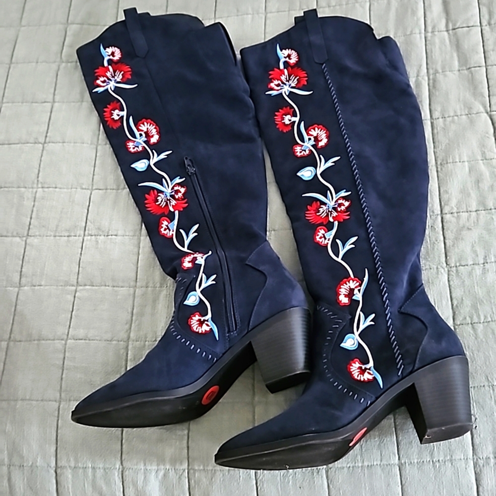Carlos Santana over the knee boots